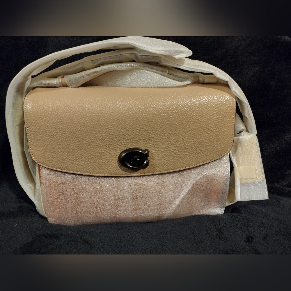 Coach Tan Leather Shoulder Bag